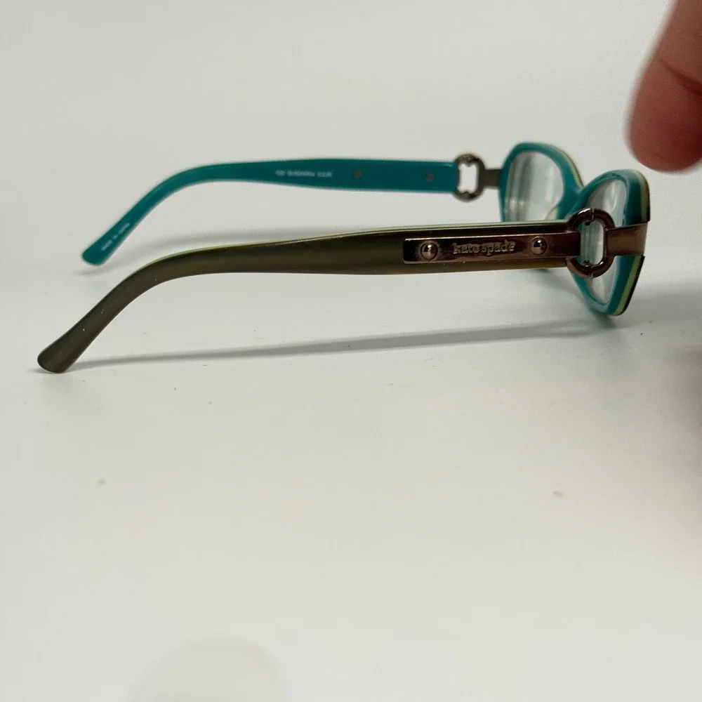 Kate Spade Susanna 0JUR Eyeglasses Frames Brown Teal Rectangular‎ Women 125 0JUR